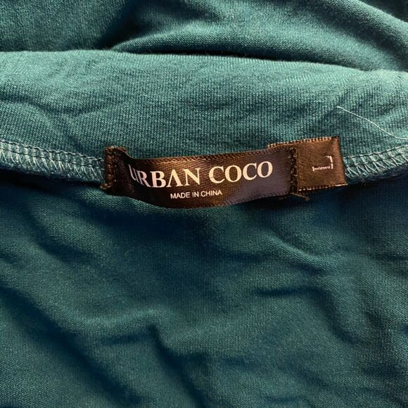 Urban Coco Green Turtle Neck Long Sleeve Dress Size Large - Picture 4 of 6